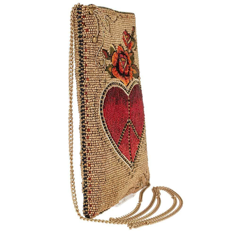 Mary Frances Red and Gold Beaded Crossbody Bag - Picture 5 of 7